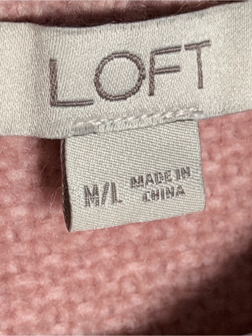 LOFT Blush-Peach Knit Poncho Sweater - Picture 2 of 9